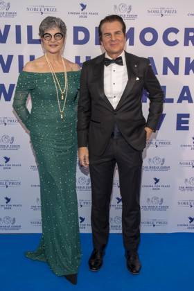 Vincent De Paul and his wife as guests at the Cinema For Peace Gala 2026 at the Hotel Adlon Kempinski on 16 02 2026 in Berlin Berlin Germany