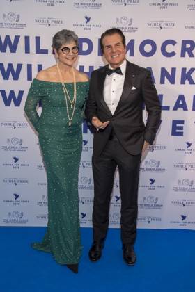 Vincent De Paul and his wife as guests at the Cinema For Peace Gala 2026 at the Hotel Adlon Kempinski on 16 02 2026 in Berlin Berlin Germany