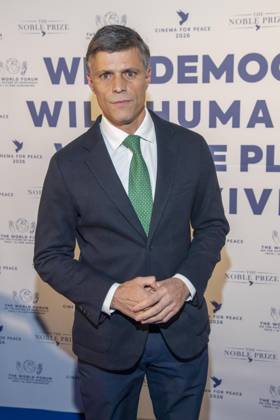 Leopoldo Lopez Mendoza Venezuelan politician as guest at the Cinema For Peace Gala 2026 at the Hotel Adlon Kempinski on 16 February 2026 in Berlin Berlin Germany
