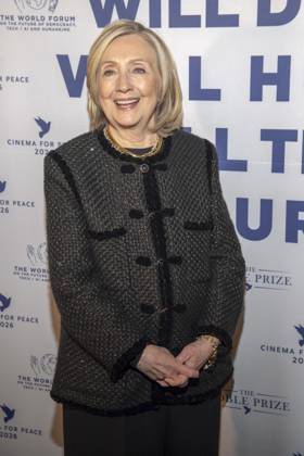 Hillary Diane Rodham Clinton US American politician of the Democratic Party Author guest at the Cinema For Peace Gala 2026 at the Hotel Adlon Kempinski on February 16, 2026 in Berlin Berlin Germany