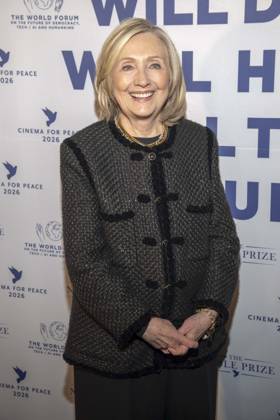 Hillary Diane Rodham Clinton US American politician of the Democratic Party Author guest at the Cinema For Peace Gala 2026 at the Hotel Adlon Kempinski on February 16, 2026 in Berlin Berlin Germany