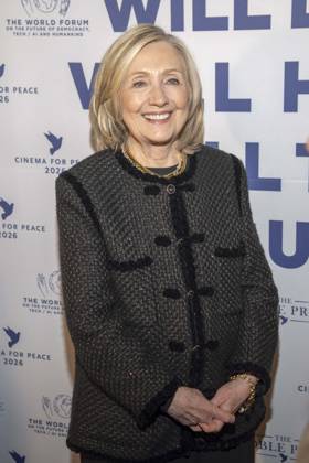 Hillary Diane Rodham Clinton US American politician of the Democratic Party Author guest at the Cinema For Peace Gala 2026 at the Hotel Adlon Kempinski on February 16, 2026 in Berlin Berlin Germany