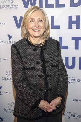 Hillary Diane Rodham Clinton US American politician of the Democratic Party Author guest at the Cinema For Peace Gala 2026 at the Hotel Adlon Kempinski on February 16, 2026 in Berlin Berlin Germany
