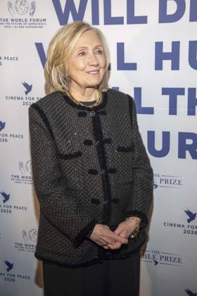 Hillary Diane Rodham Clinton US American politician of the Democratic Party Author guest at the Cinema For Peace Gala 2026 at the Hotel Adlon Kempinski on February 16, 2026 in Berlin Berlin Germany