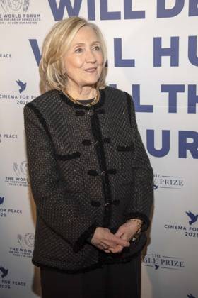 Hillary Diane Rodham Clinton US American politician of the Democratic Party Author guest at the Cinema For Peace Gala 2026 at the Hotel Adlon Kempinski on February 16, 2026 in Berlin Berlin Germany