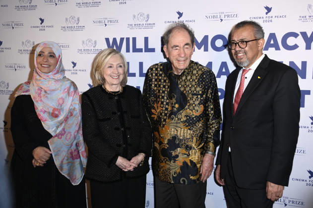 Tawakkol Karman, Hillary Clinton, Albie Sachs and Tedros Adhanom Ghebreyesus at the Cinema For Peace Gala 2026 at the Hotel Adlon Kempinski Berlin, 16 02 2026 Foto:xN.xKubelkax xFuturexImagex cinema_6278