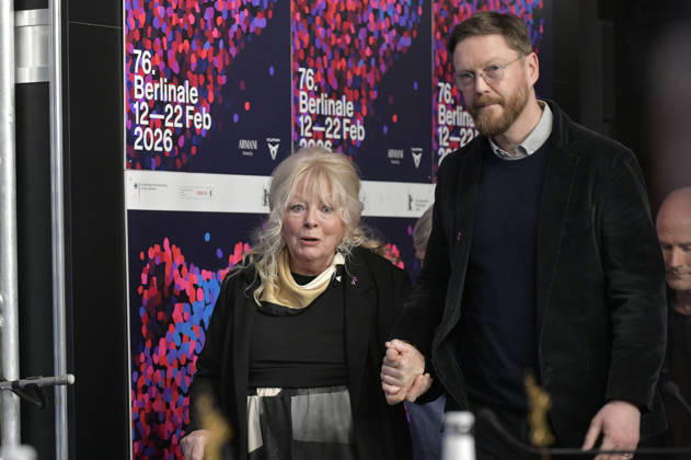 Anna Calder Marshall and Tristan Goligher at the press conference for the feature film Queen at Sea at the Berlinale 2026 76 Berlin International Film Festival at the Hotel Grand Hyatt Berlin, 17 02 2026 Foto:xM.xBehrensx xFuturexImagex queen_6226