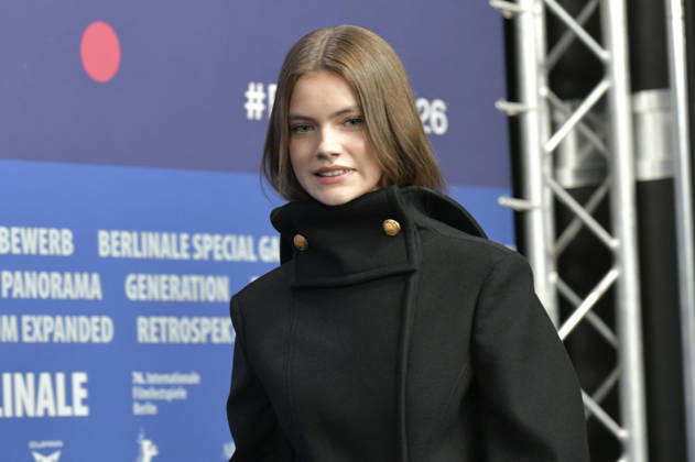 Florence Hunt at the press conference for the feature film Queen at Sea at the Berlinale 2026 76 Berlin International Film Festival at the Hotel Grand Hyatt Berlin, 17 02 2026 Foto:xM.xBehrensx xFuturexImagex queen_6227