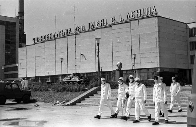 Chernobyl 20 Years After: Kids of Worst Human Made Disaster May 24 - 30, 1986. Administrative office building of Chernobyl NPP. Copyright: xPhotoXPressx