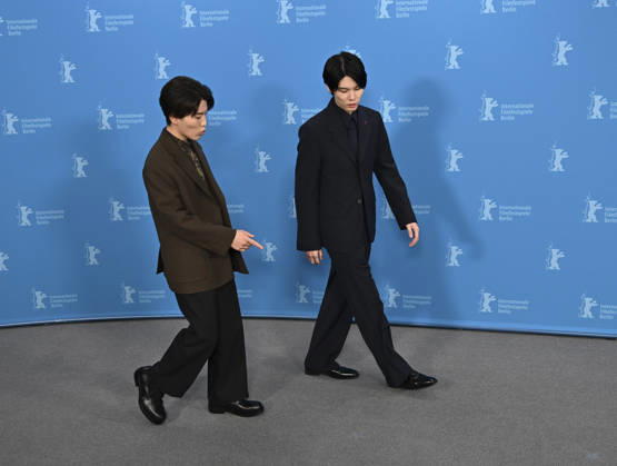 76th Berlin International Film Festival BERLIN, GERMANY - FEBRUARY 18: Actors Miyu Irino (L) and Riku Hagiwara (R) of A New Dawn pose for photographers during the 76th Berlinale in Berlin, Germany, on February 18, 2026. Halil Sagirkaya Anadolu Berlin Germany. Editorial use only. Please get in touch for any other usage.  Copyright: x2026xAnadoluxHalilxSagirkayax