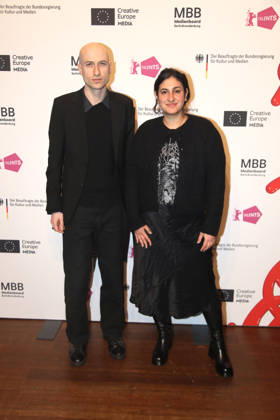 Daniel Blumberg at Berlin Talents 2026 Berlin, 18 02 2026 Daniel Blumberg and presenter Aida Baghernejad at Berlin Talents 2026 during the Berlin International Film Festival Berlin Berlin Germany Copyright: xMatthiasxGränzdörferx