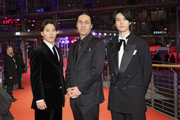 Miyu Irino, Yoshitoshi Shinomiya and Riku Hagiwara at the premiere of the animated film A New Dawn Hana rokushÃ ga akeru hi ni at the Berlinale 2026 76 Berlin International Film Festival in the Berlinale Palast Berlin, 18 02 2026 Foto:xD.xBedrosianx xFuturexImagex dawn_6203