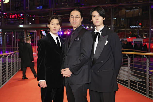 Miyu Irino, Yoshitoshi Shinomiya and Riku Hagiwara at the premiere of the animated film A New Dawn Hana rokushÃ ga akeru hi ni at the Berlinale 2026 76 Berlin International Film Festival in the Berlinale Palast Berlin, 18 02 2026 Foto:xD.xBedrosianx xFuturexImagex dawn_6206