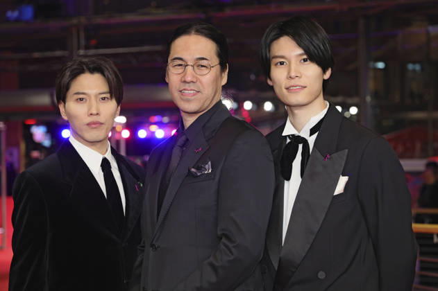 Miyu Irino, Yoshitoshi Shinomiya and Riku Hagiwara at the premiere of the animated film A New Dawn Hana rokushÃ ga akeru hi ni at the Berlinale 2026 76 Berlin International Film Festival in the Berlinale Palast Berlin, 18 02 2026 Foto:xD.xBedrosianx xFuturexImagex dawn_6208