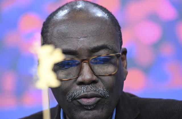 76th Berlin International Film Festival BERLIN, GERMANY - FEBRUARY 19: Director Mahamat Saleh Haroun of Soumsoum, La Nuit Des Astres (Soumsoum, The Night Of The Stars) attends press conference during the 76th Berlinale in Berlin, Germany, on February 19, 2026. Halil Sagirkaya Anadolu Berlin Germany. Editorial use only. Please get in touch for any other usage.  Copyright: x2026xAnadoluxHalilxSagirkayax
