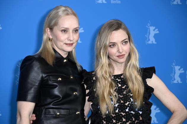 Mona Fastvold and Amanda Seyfried at the photocall for the feature film The Testament of Ann Lee at the Berlinale 2026 76 Berlin International Film Festival at the Hotel Grand Hyatt Berlin, 19 02 2026 Foto:xN.xKubelkax xFuturexImagex testament_6256