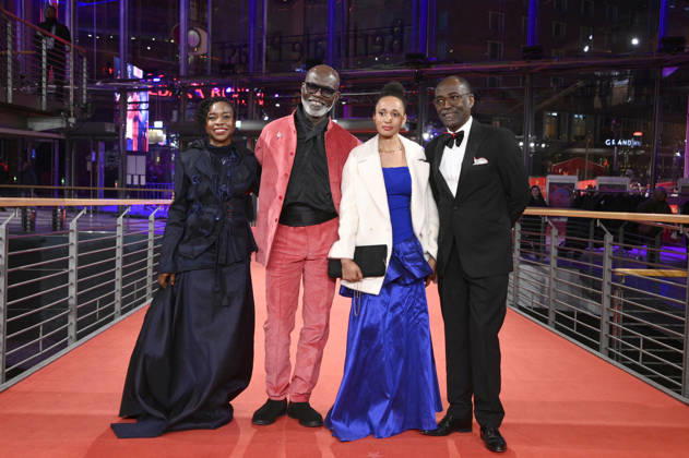Achouackh Abakar Souleymane, Eriq Ebouaney, Maïmouna Miawama and Mahamat Saleh Haroun at the premiere of the feature film Soumsoum, the Night of the Stars Soumsoum, la nuit des astres at the Berlinale 2026 76 Berlin International Film Festival in the Berlinale Palast Berlin, 19 02 2026 Foto:xN.xKubelkax xFuturexImagex soumsoum_6217