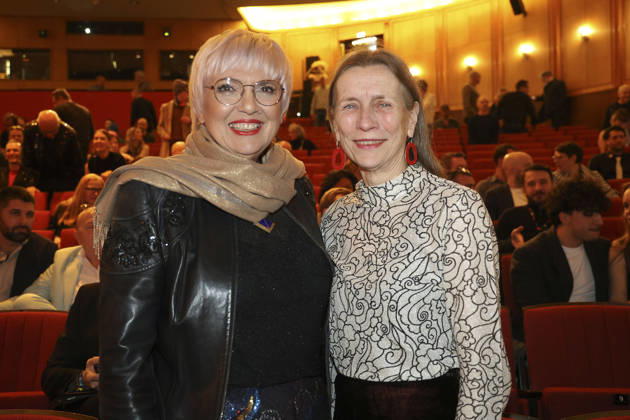 Claudia Roth and Mariette Rissenbeek at the presentation of the 40 Teddy Award 2026 at the Berlinale 2026 76 Berlin International Film Festival at the Volksbühne Berlin, 20 02 2026 Foto:xB.xDummerx xFuturexImagex teddy_6202