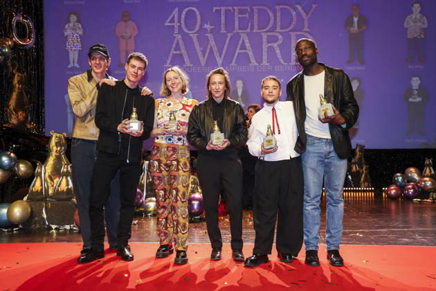 Guest, Kai Stänicke, Brydie O™Connor, Celine Sciamma, Ian de la Rosa and Gael Kamilindi at the presentation of the 40 Teddy Award 2026 at the Berlinale 2026 76 Berlin International Film Festival at the Volksbühne Berlin, 20 02 2026 Foto:xB.xDummerx xFuturexImagex teddy_6208