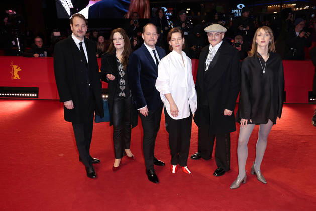 Philipp Worm, Marisa Growaldt, Godehard Giese, Sandra Hueller, Markus Schleinzer and Caro Braun at the closing ceremony of the 76th Berlinale International Film Festival on 21 February 2026 in Berlin Berlinale 2026 Closing Ceremony