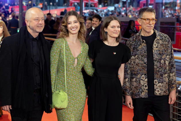 Award Ceremony, Berlinale Red Carpet, Berlin, 21 02 2026 Nikolay Mutafchiev, Michelle Tzontchev, Genevive Dulude de Celles, Galin Stoev on the Red Carpet before the Closing Gala of the 76 Berlinale at the Theater am Potsdamer Platz Berlin on 21 02 2026 The 76 Berlin International Film Festival takes place from 12 to 22 February 2026 Berlin Theater am Potsdamer Copyright: xJensxFinkex