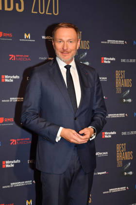 Christian Lindner at the Best Brands Awards gala on 25 February 2026 at the Hotel Bayerischer Hof in Munich Best Brands Awards ceremony 2026 in Munich