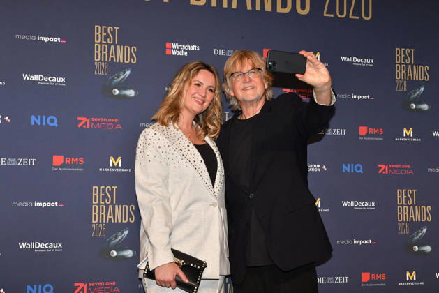 Martina Nicia and Martin Krug at the Best Brands Awards gala on 25 February 2026 at the Hotel Bayerischer Hof in Munich Best Brands Awards ceremony 2026 in Munich