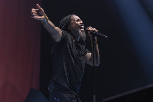 Sevendust perform at AO Arena Lajon Witherspoon of rock band Sevendust performs at AO Arena, Manchester, England, 26th February 2026, Credit:Mike Gray Avalon  Copyright: xMikexGrayx xAvalonx 1078561076