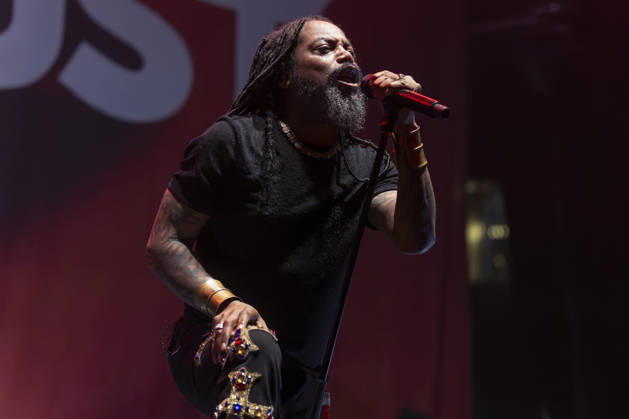 Sevendust perform at AO Arena Lajon Witherspoon of rock band Sevendust performs at AO Arena, Manchester, England, 26th February 2026, Credit:Mike Gray Avalon  Copyright: xMikexGrayx xAvalonx 1078561166