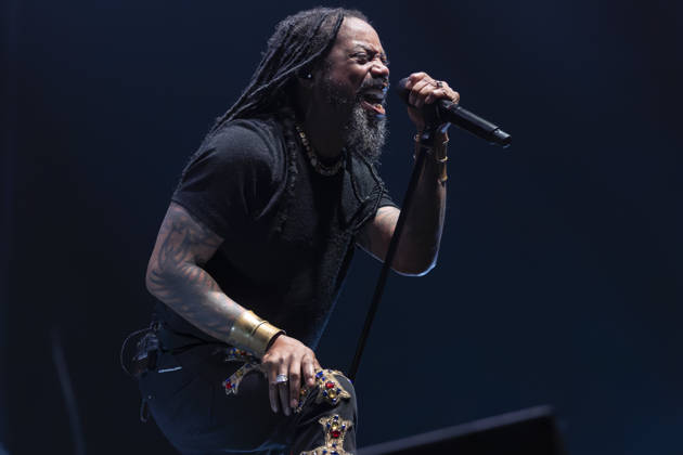 Sevendust perform at AO Arena Lajon Witherspoon of rock band Sevendust performs at AO Arena, Manchester, England, 26th February 2026, Credit:Mike Gray Avalon  Copyright: xMikexGrayx xAvalonx 1078561176