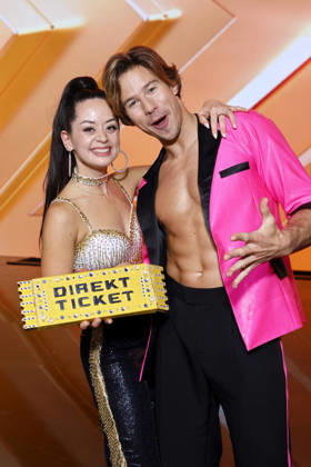 Internet personality Joel Mattli with dancer Malika Dzumaev at the introductory show of the 19th season of the RTL dance show Lets Dance at the Coloneum Cologne, 27 02 2026 NRW Germany Copyright: xChristophxHardtx
