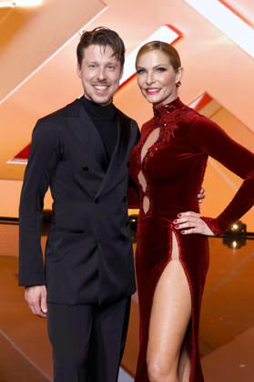 Professional dancer Valentin Lusin and presenter Sonya Kraus at the introductory show of the 19th season of the RTL dance show Lets Dance at the Coloneum Cologne, 27 02 2026 NRW Germany Copyright: xChristophxHardtx