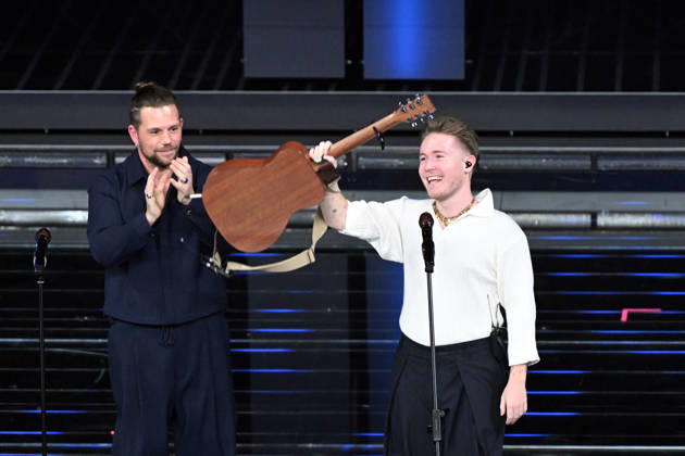 February 27, 2026, Sanremo, Rome, Italy: 76th Italian Song Festival, fourth night. Pictured: Enrico Nigiotti, Alfa Romeo . Sanremo. Italy 27 Feb 2026 Sanremo Italy - ZUMAa289 20260227_zia_a289_375 Copyright: xMariaxLauraxAntonellix