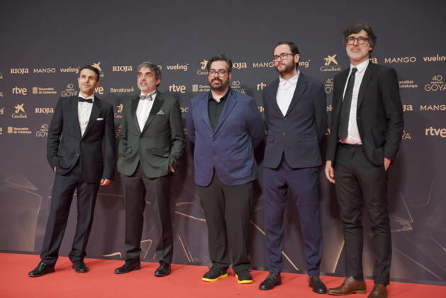 Red carpet of the Goya Awards 2026 The crew of the film Buffet Paradise poses on the red carpet of the 40th edition of the Goya Awards, at the Auditori del Centre de Convencions Internacionals, on February 28, 2026, in Barcelona, Cataluna Spain The awards are given annually by the Academy of Motion Picture Arts and Sciences of Spain AACCE with the aim of rewarding the best professionals in each of the various technical and creative specialties of Spanish cinema 28 FEBRUARY 2026 RED CARPET BARCELONA GOYA AWARDS CINEMA AWARDS Barcelona Catalunya Barcelona Catalunya Catalunya Spain  Copyright: xAlbertoxParedesx 7327723