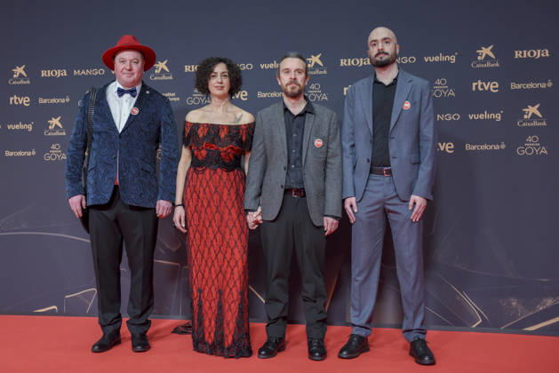 Red carpet of the Goya Awards 2026 The crew of the short film Gilbert poses on the red carpet of the 40th edition of the Goya Awards, at the Auditori del Centre de Convencions Internacionals, on February 28, 2026, in Barcelona, Cataluna Spain The awards are given annually by the Academy of Motion Picture Arts and Sciences of Spain AACCE with the aim of rewarding the best professionals in each of the various technical and creative specialties of Spanish cinema 28 FEBRUARY 2026 RED CARPET BARCELONA GOYA AWARDS CINEMA AWARDS Barcelona Catalunya Barcelona Catalunya Catalunya Spain  Copyright: xAlbertoxParedesx 7327746