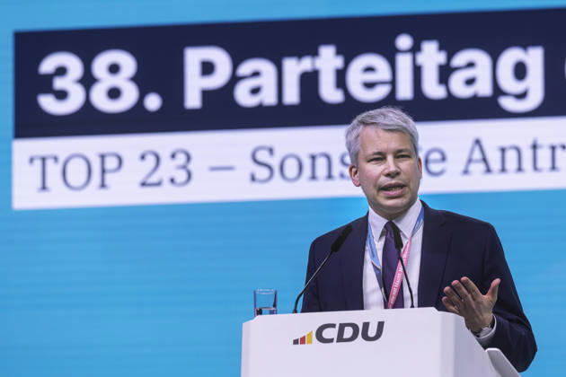38 Federal Party Conference of the CDU of Germany in Stuttgart Steffen Bilger, First Parliamentary Secretary of the CDU CSU parliamentary group 21 02 2026 Stuttgart, Baden Württemberg, Germany