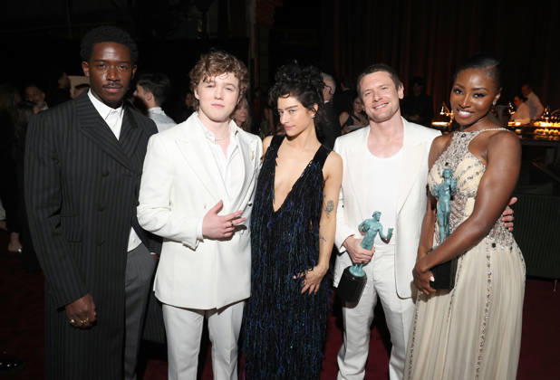 LOS ANGELES, CA - MARCH 1: Damson Idris, Christian Convery, Odessa A zion, Jack O Connell and Jayme Lawson at the 2026 Screen Actors Guild Awards After Party at the Shrine Auditorium in Los Angeles, California on March 1, 2026. Copyright: xWalikxGoshornx