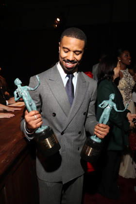 LOS ANGELES, CA - MARCH 1: Michael B. Jordan at the 2026 Screen Actors Guild Awards After Party at the Shrine Auditorium in Los Angeles, California on March 1, 2026. Copyright: xWalikxGoshornx