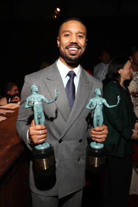 LOS ANGELES, CA - MARCH 1: Michael B. Jordan at the 2026 Screen Actors Guild Awards After Party at the Shrine Auditorium in Los Angeles, California on March 1, 2026. Copyright: xWalikxGoshornx