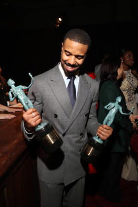 LOS ANGELES, CA - MARCH 1: Michael B. Jordan at the 2026 Screen Actors Guild Awards After Party at the Shrine Auditorium in Los Angeles, California on March 1, 2026. Copyright: xWalikxGoshornx