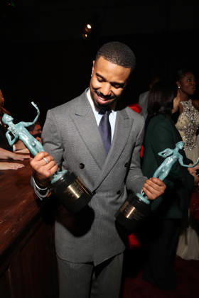 LOS ANGELES, CA - MARCH 1: Michael B. Jordan at the 2026 Screen Actors Guild Awards After Party at the Shrine Auditorium in Los Angeles, California on March 1, 2026. Copyright: xWalikxGoshornx