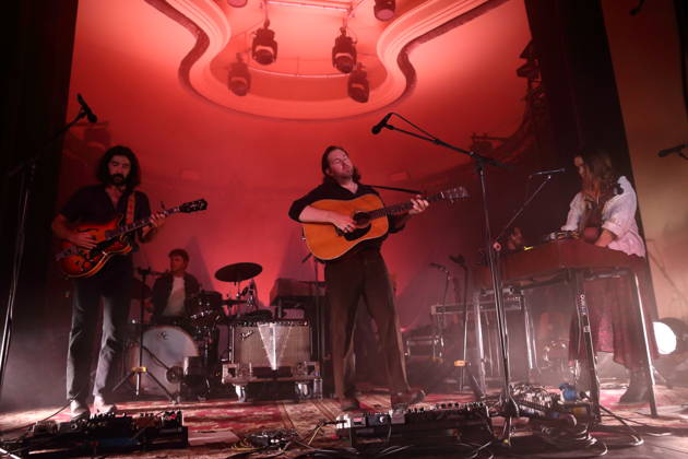 David Powys, Josh Bentley, Sam Bentley and Christina Lacy, from left, from the band The Paper Kites at a concert at Metropol in Berlin, March 4, 2026 The Paper Kites concert Berlin