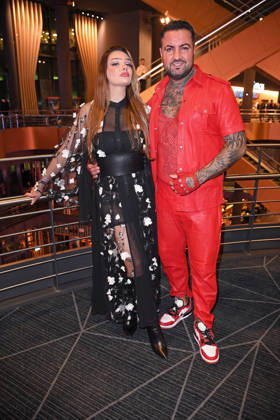 Cosimo Citiolo with girlfriend Nathalie Gaus at the premiere of THE 50 season 3 by Prime Video at the Cinedom in Cologne on 05 03 2026