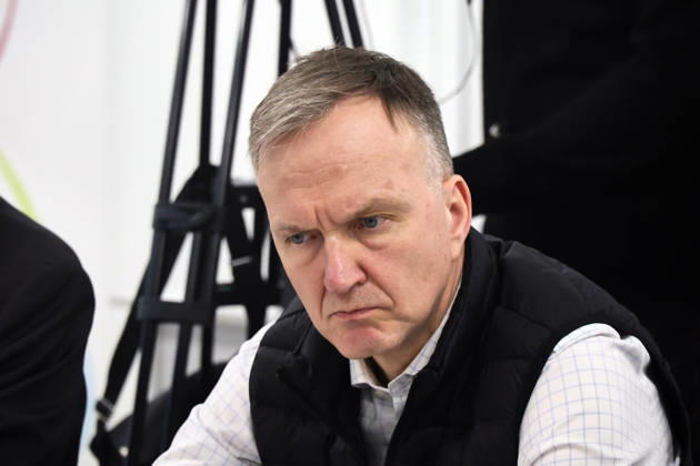 Ambassador Extraordinary and Plenipotentiary of the Republic of Latvia to Ukraine Andrejs Pildegovics attends a meeting with representatives of the Association of Frontline Cities and Communities with a delegation of representatives of the Embassies of the countries of the Northern Baltic region, Kharkiv, Ukraine, March 5, 2026. (Photo by Viacheslav Madiievskyi Ukrinform) Representatives of embassies of Northern Baltic countries visit Kharkiv Copyright: xViacheslavxMadiievskyix