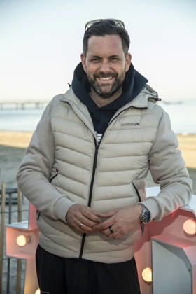 abb Matthias Killing as a guest on the beach at the 10th anniversary of Baltic Lights 2026 celebrity charity sled dog race in aid of Welthungerhilfe on the Baltic Sea between the Ahlbeck and Heringsdorf sea bridges, Friday 06 03 2026 in Heringsdorf MV Germany