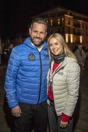abb Matthias Killing and Nina Ensmann as guests on the beach at the 10th anniversary of Baltic Lights 2026 celebrity charity sled dog race in aid of Welthungerhilfe on the Baltic Sea between the Ahlbeck and Heringsdorf sea bridges, Friday 06 03 2026 in Heringsdorf MV Germany