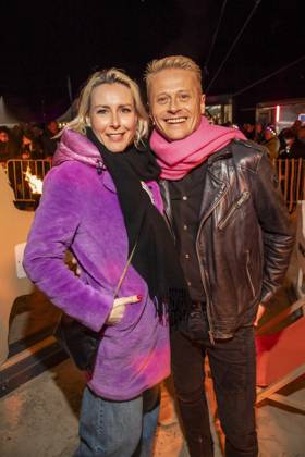 abb Franziska Hippe and Roman Knizka as guests on the beach at the 10th anniversary of Baltic Lights 2026 celebrity charity sled dog race in aid of Welthungerhilfe on the Baltic Sea between the Ahlbeck sea bridge and the Heringsdorf sea bridge, Friday 06 03 2026 in Heringsdorf MV Germany