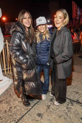 abb Simone Thomalla, Anja Lanaeus and Janine Kunze as guests on the beach at the 10th anniversary of Baltic Lights 2026 celebrity charity sled dog race in aid of Welthungerhilfe on the Baltic Sea between the Ahlbeck and Heringsdorf sea bridges, Friday 06 03 2026 in Heringsdorf MV Germany
