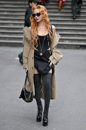 PFW Vivienne Westwood Outside Arrivals Guest arriving at the Vivienne Westwood show during Fashion Week in Paris, France on March 7, 2026. Photo by Julien Reynaud APS-Medias ABACAPRESS.COM Paris France Copyright: xReynaudxJulien APS-Medias ABACAx