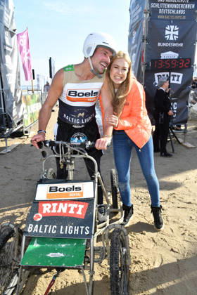 Robert Redweik and Nina Ensmann at the BALTIC LIGHTS 2026 Charity Schilttenhunderrennen in Heringsdorf on Usedom on 07 03 2026